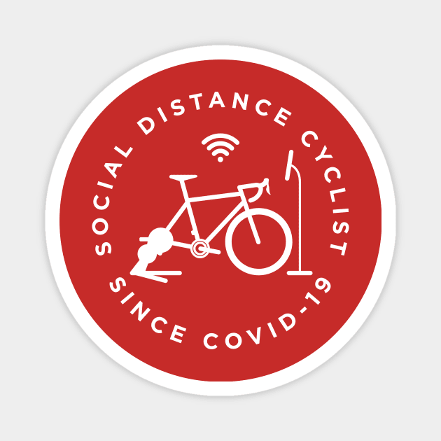 Social Distance Cyclist Magnet by reigedesign